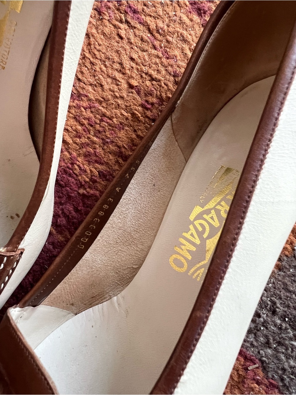 Salvatore Ferragamo Brown Pointed Toe Leather Loafers with Gold Accent - Picture 13 of 13